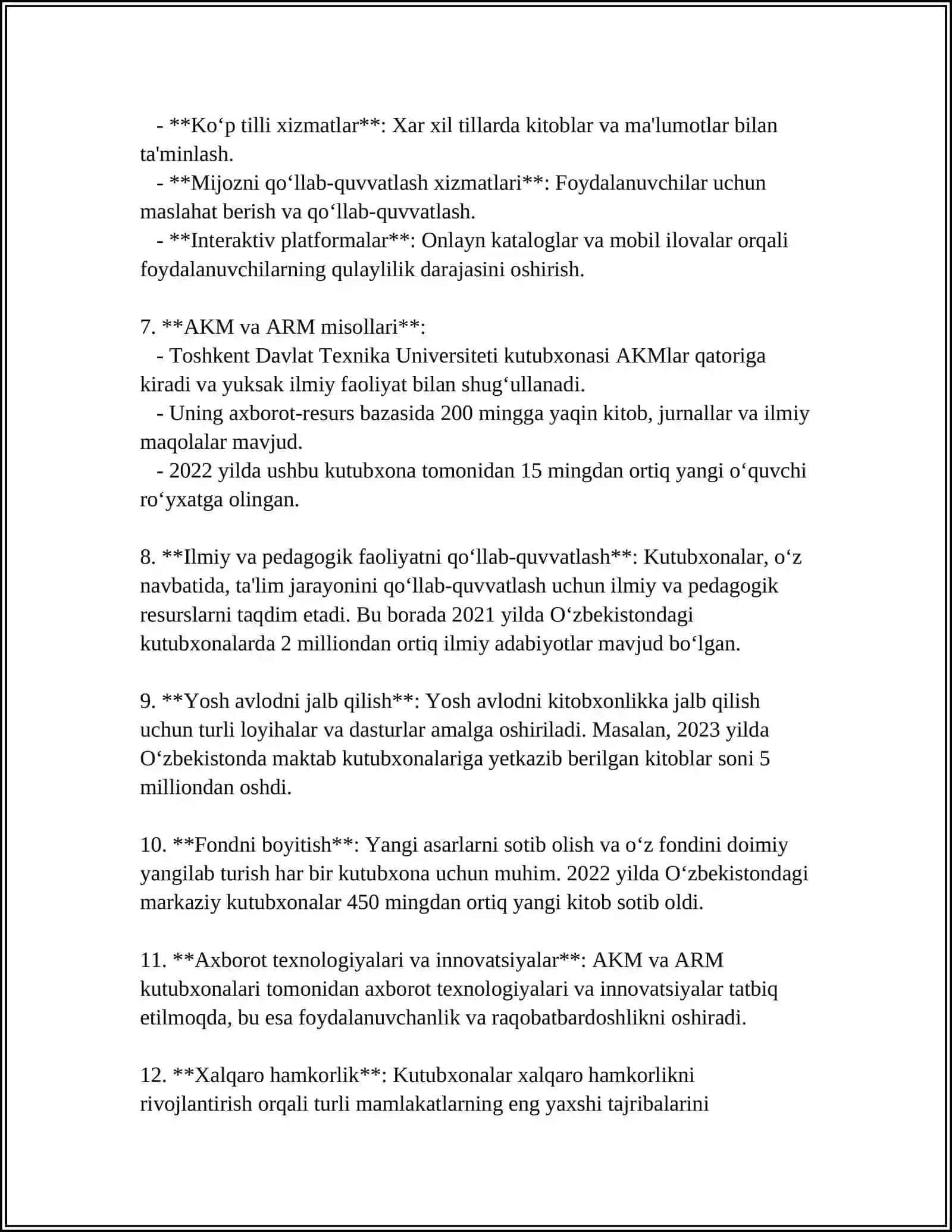 AKM, ARM LAR VA KUTUBXONALAR ISHINI REJALASHTIRISH 4