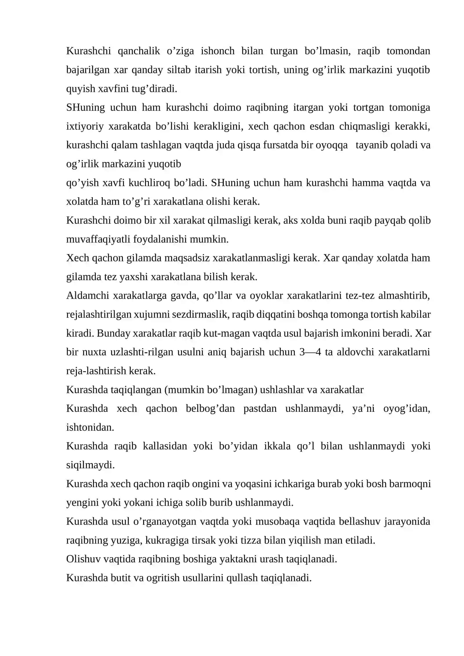 Kurash turlari va uni oʻqitish metodikasi 4