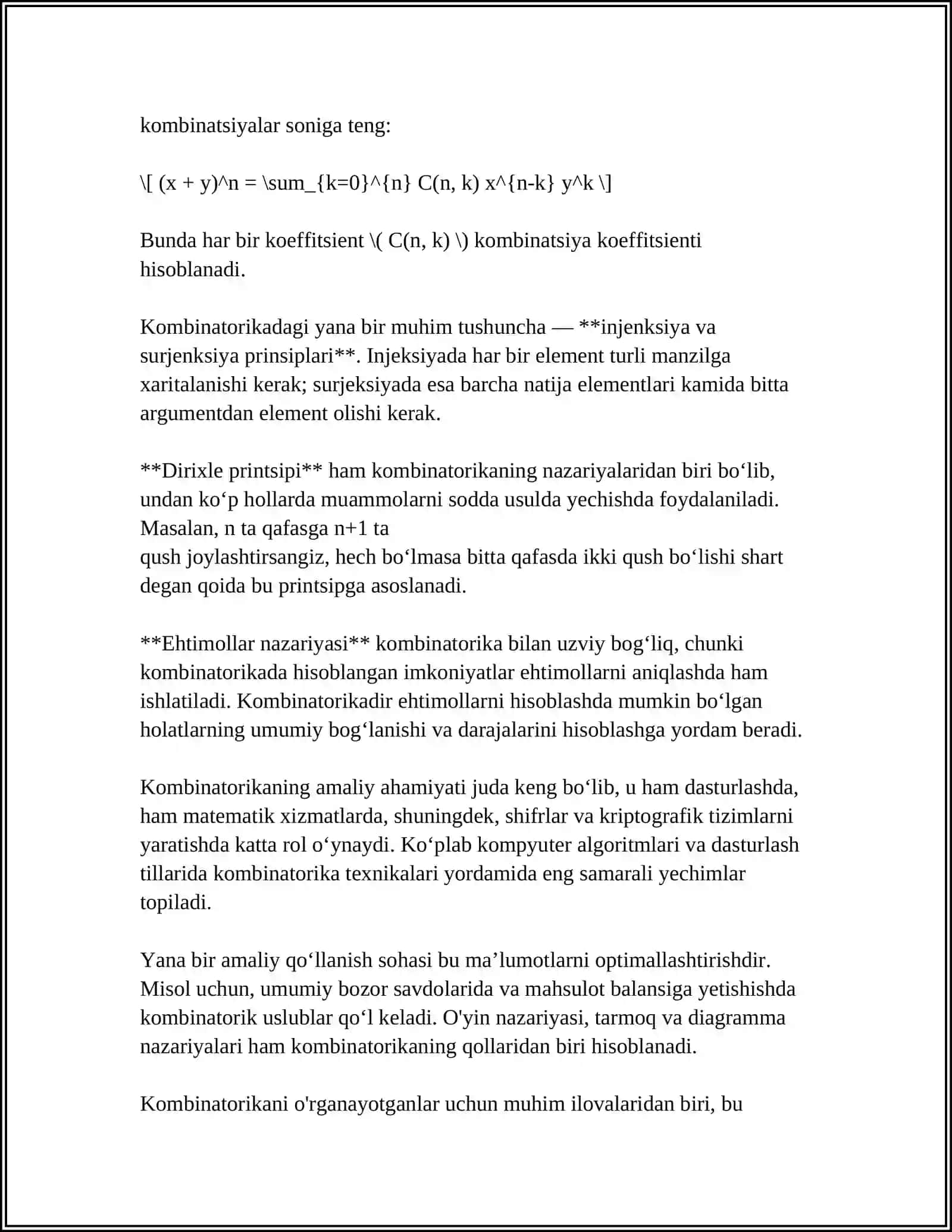 Kombinatorika Fani Rivojlanish Tarixi 4