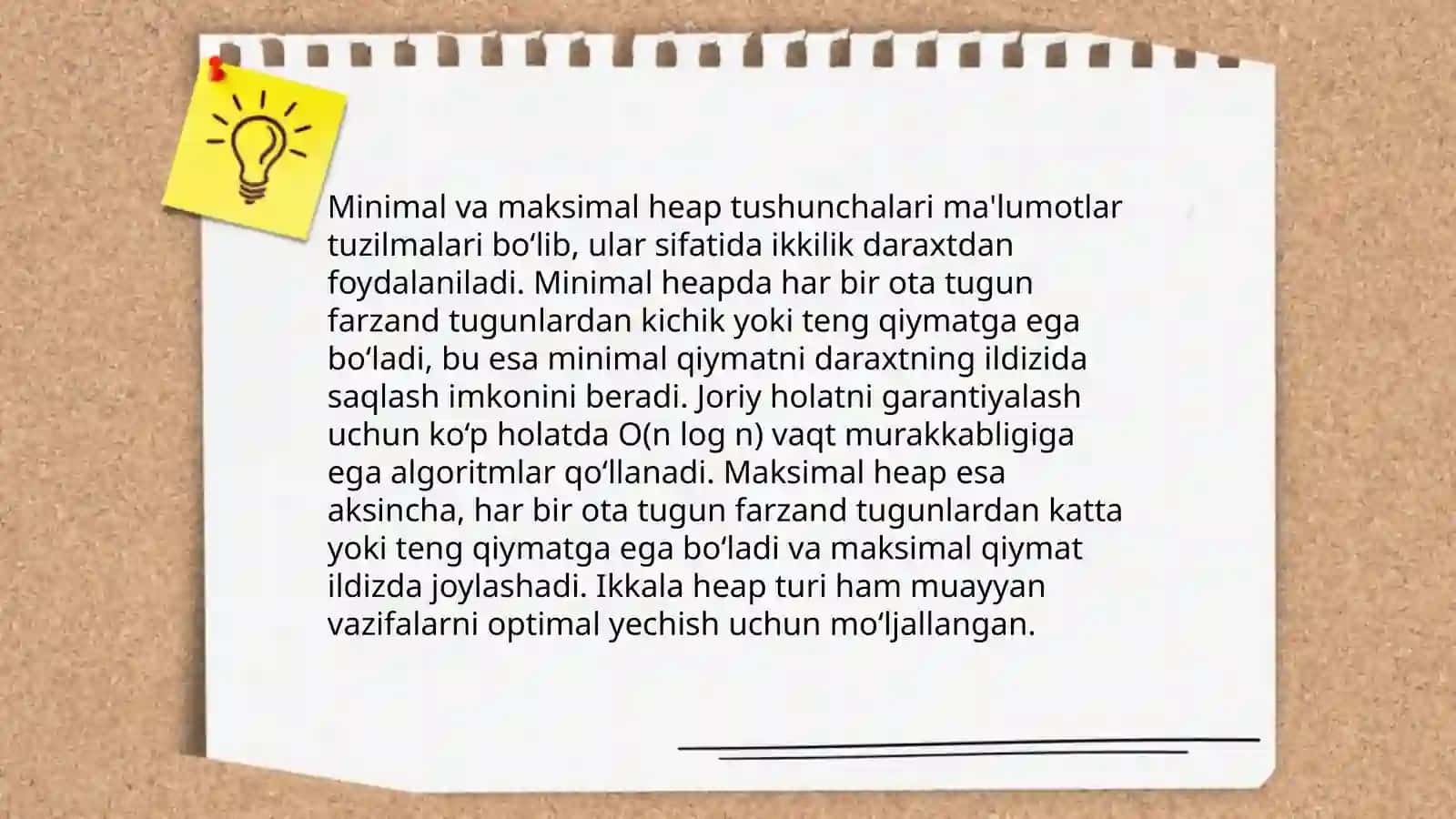 Heap sort aaralash algoritmi 4