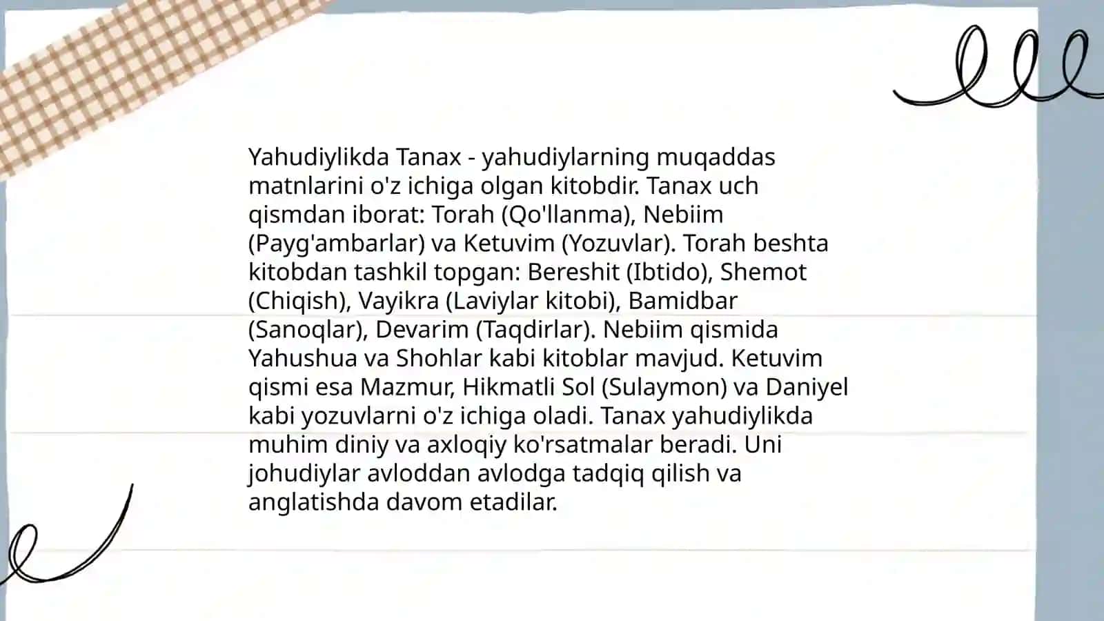 Yahudiylik ta'limoti,an'ana va marosimlari 4