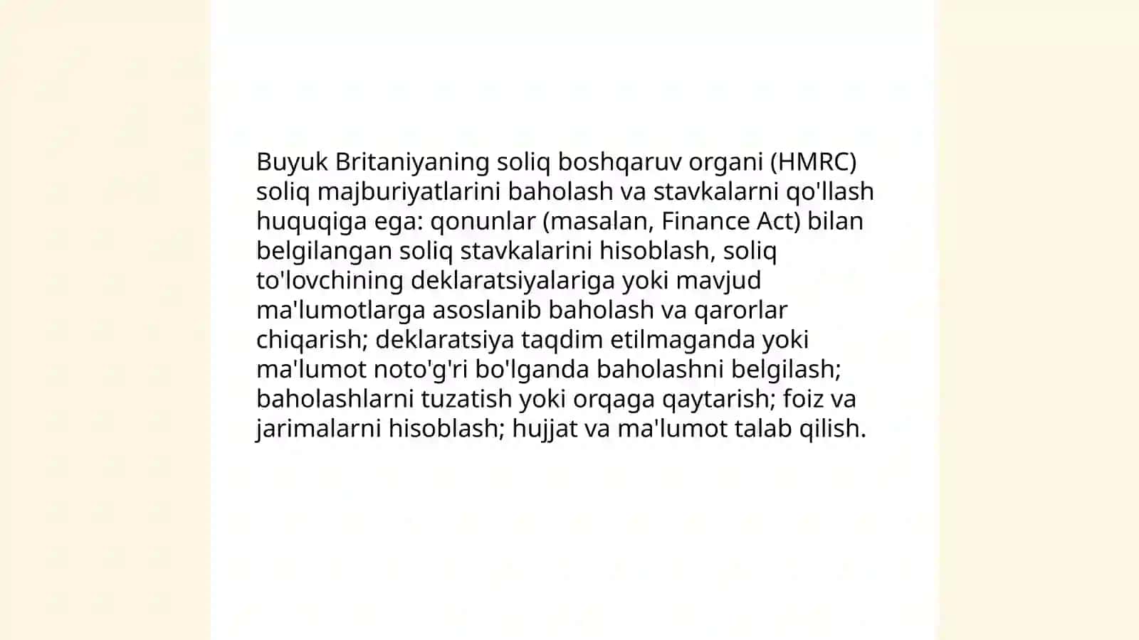 Buyuk Britaniyaning soliq boshqaruv organi vakolatlari 4
