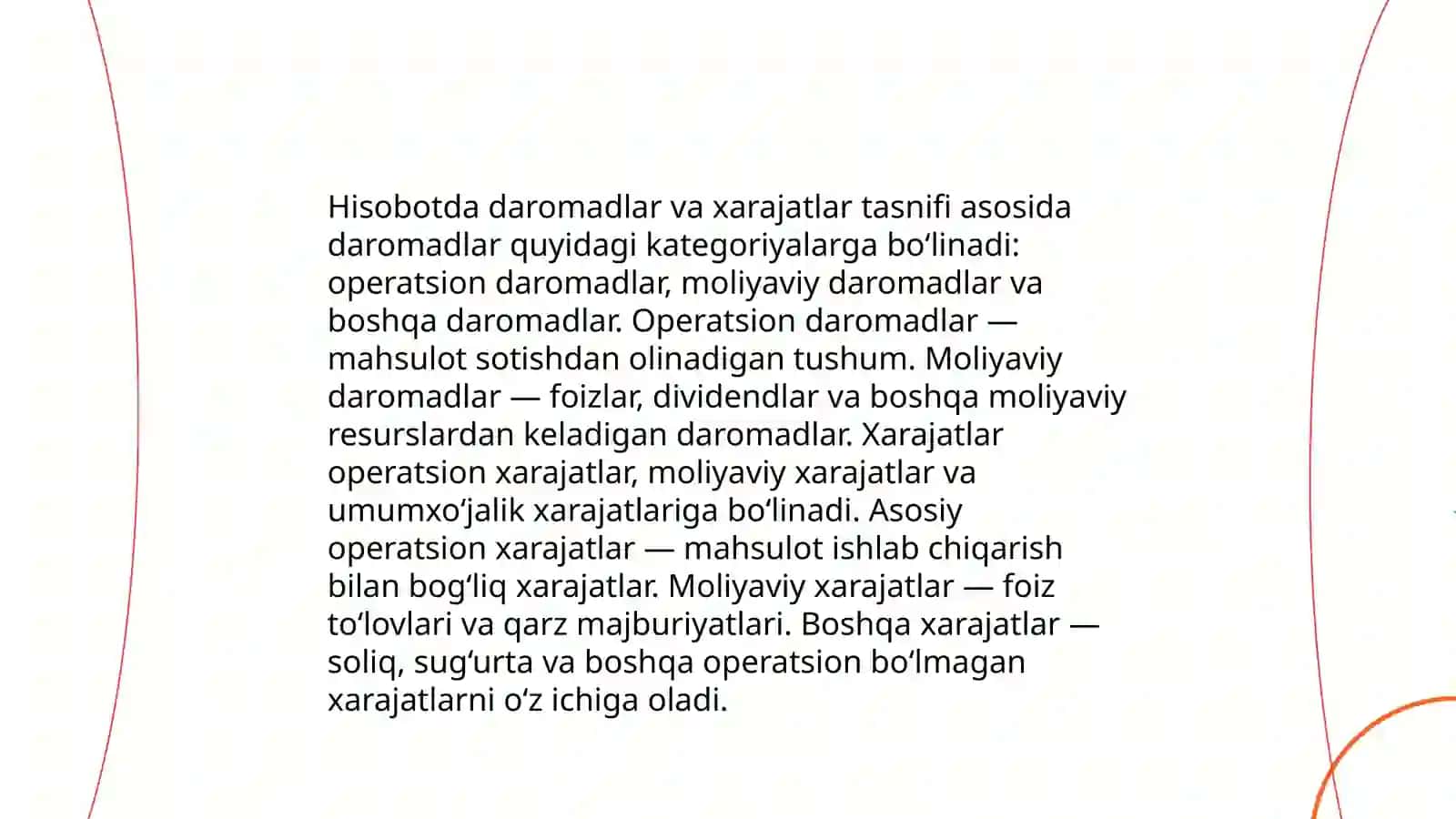 Moliyaviy natijalar to’g’risidagi hisobot tuzish 4