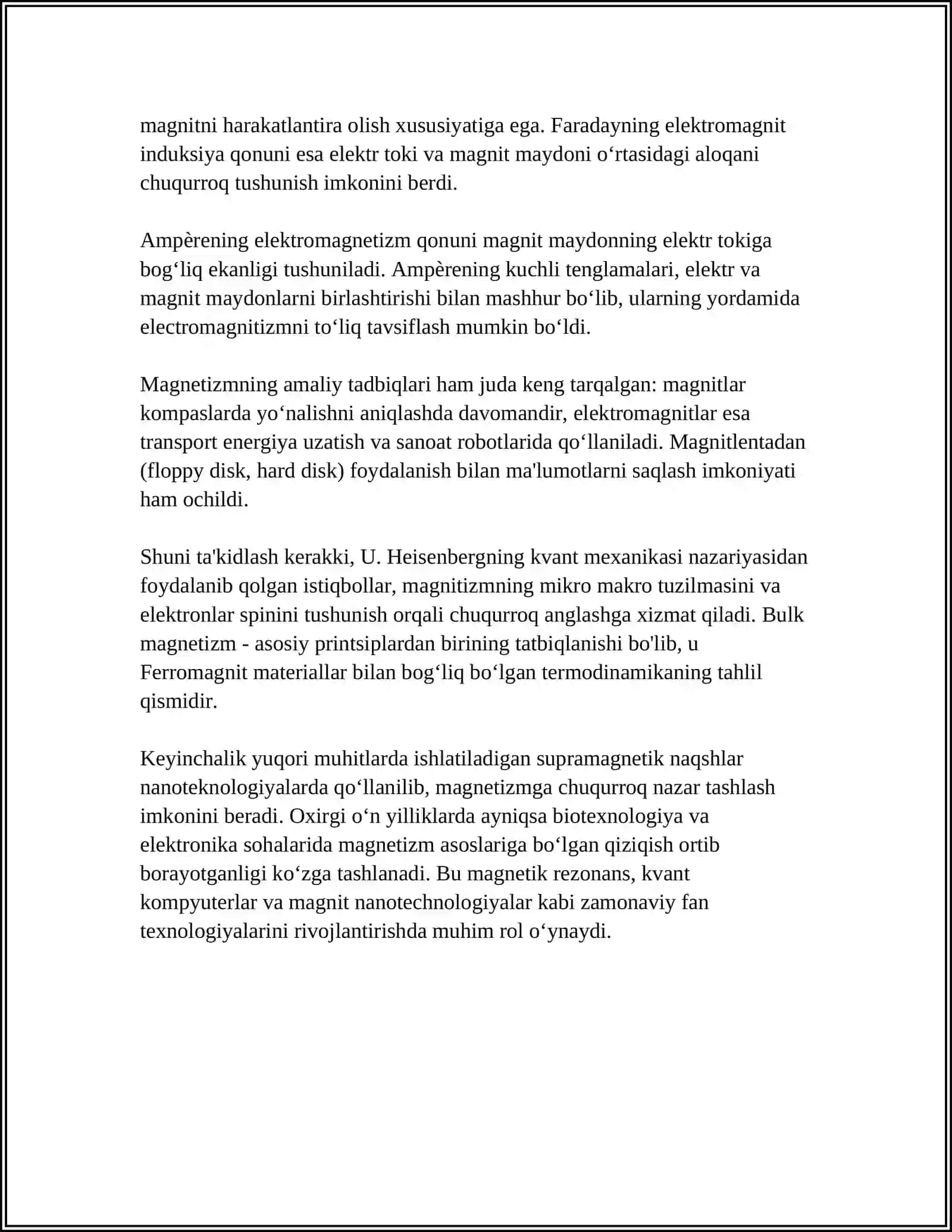 MAGINIT INDUKTSIYA OQIMI VA MAGNETIKLAR RASM CHIZMALARI BILAN BIRGA 4