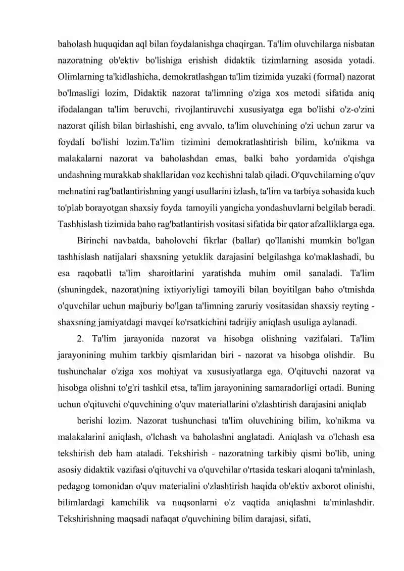 TA'LIMNI TASHXIS ETISH VA PEDAGOGIK DIAGNOSTIKA 4