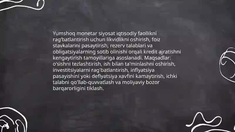 Qattiq va yumshoq monetar siyosat 4