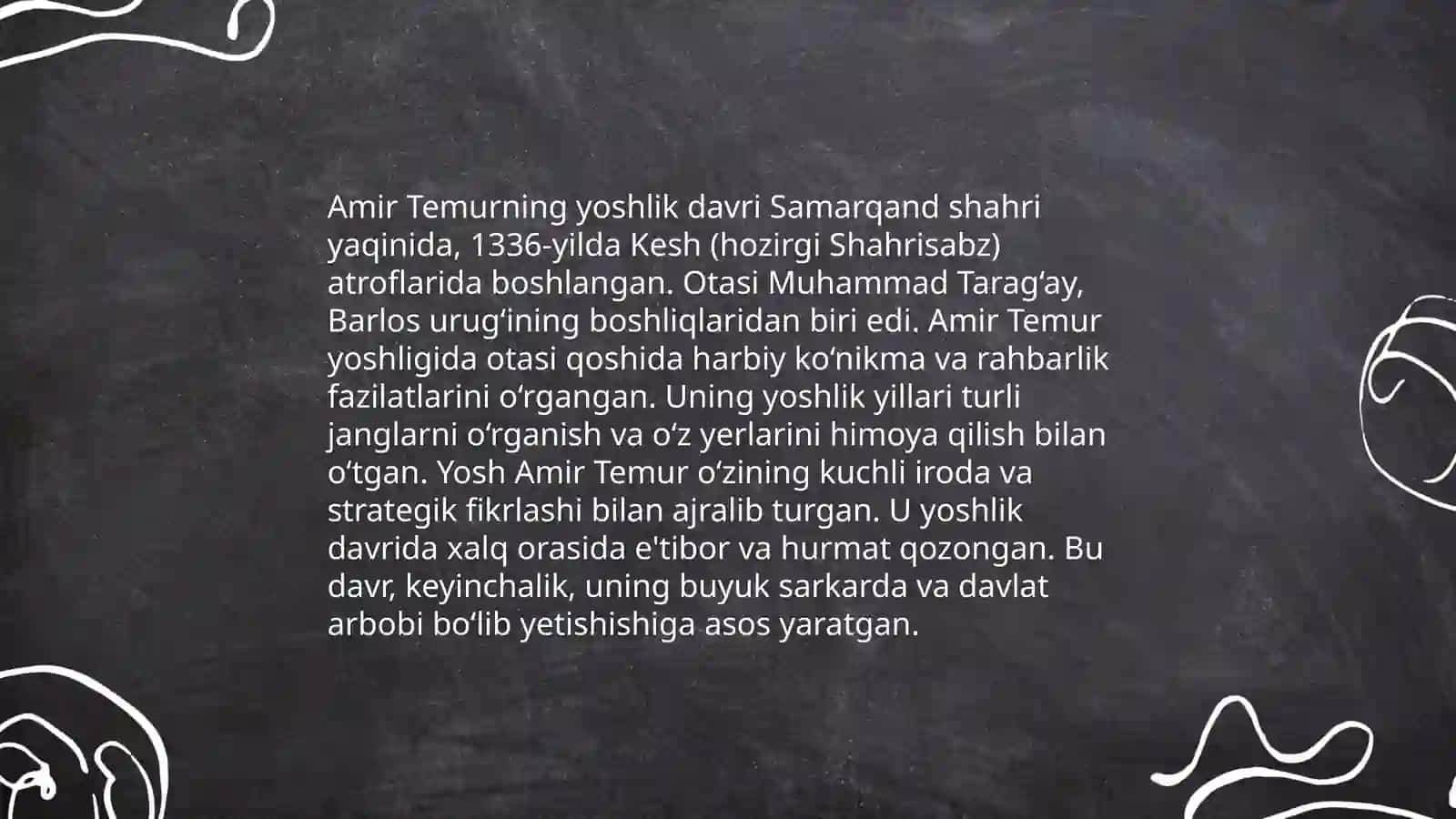 Amir Temur hayoti haqida 4