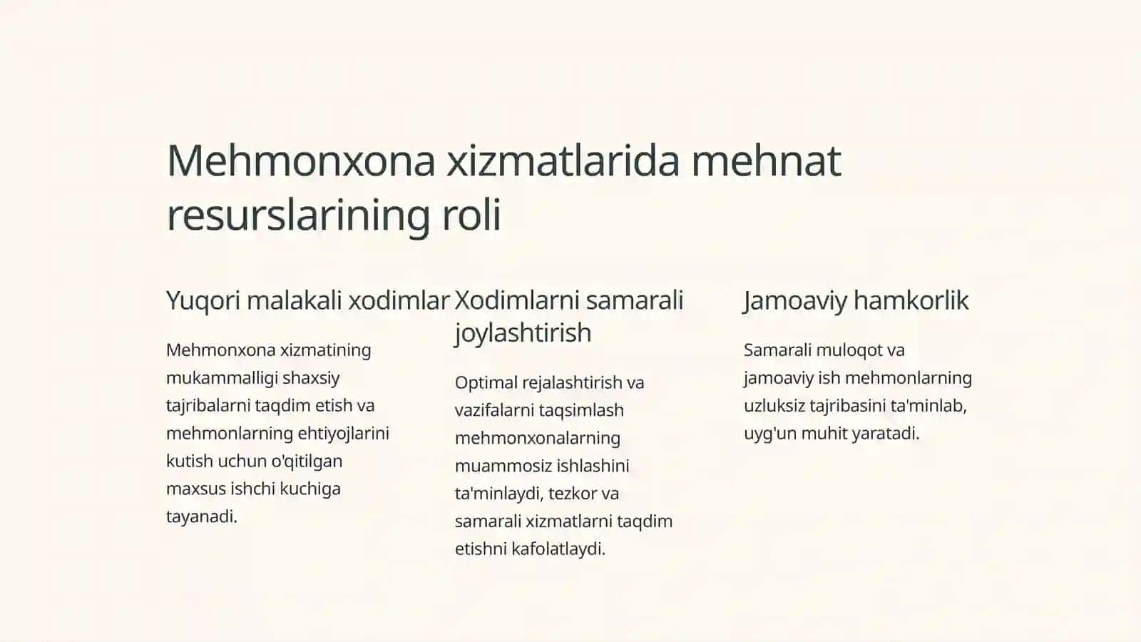 Mehmonxona xizmati kontentning mohiyati 4