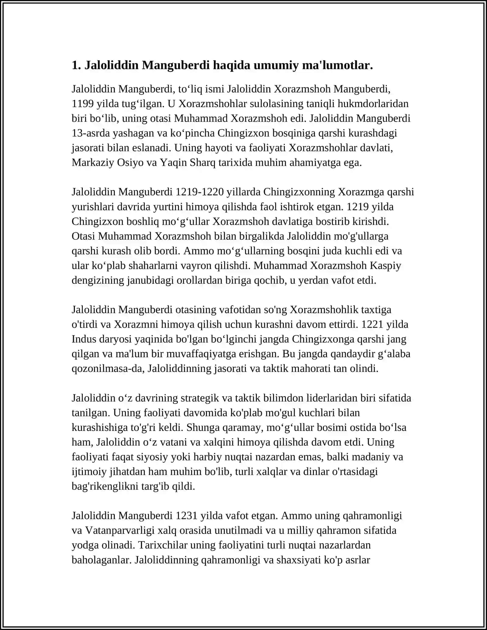 JALOLIDDIN MANGUBERDI VATAN HIMOYACHISI 4