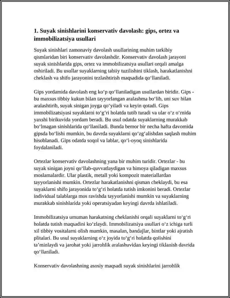SUYAK SINISHLARDA ZAMONAVIY DAVOLASH USULLARI 4