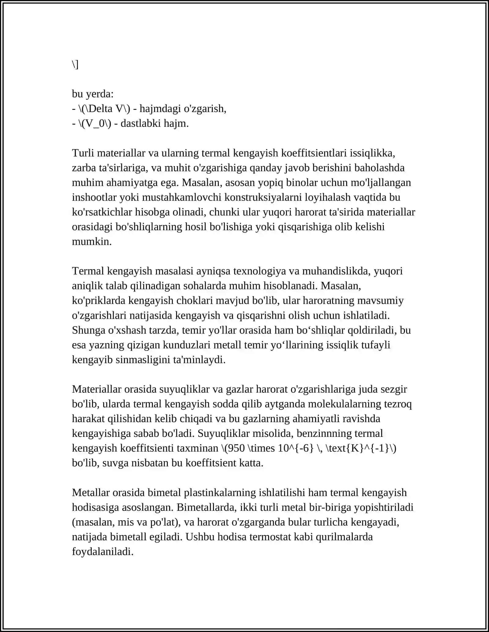 MATERIALLARNING ISSIQLIK KENGAYISHI 4