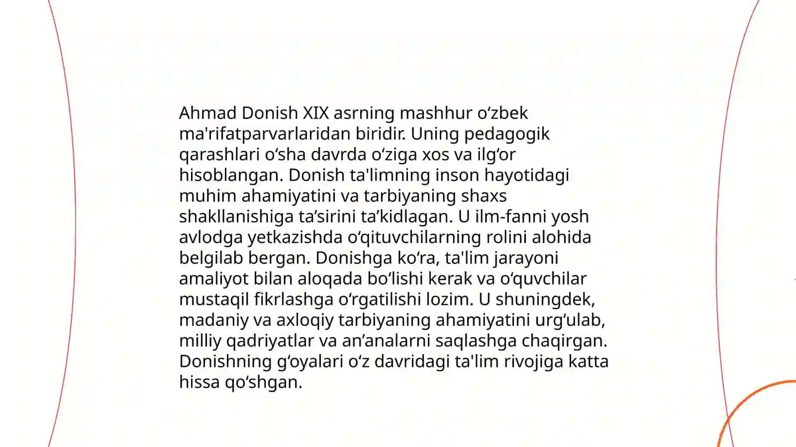 XIX asrning oxiri XX asrning boshlarida pedagogik fikrlar 4