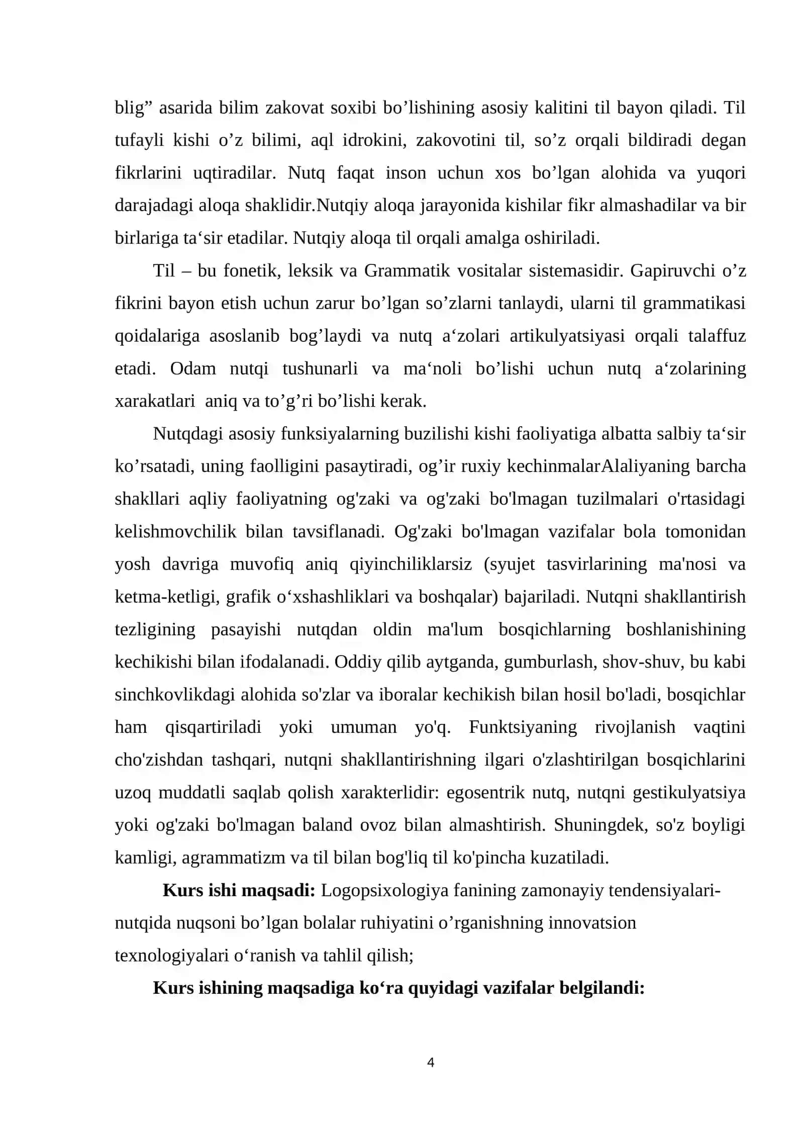 Logopsixologiya fanining zamonayiy tendensiyalari-nutqida nuqsoni bo’lgan bolalar ruhiyatini o’rganishning innovatsion texnologiyalari 4
