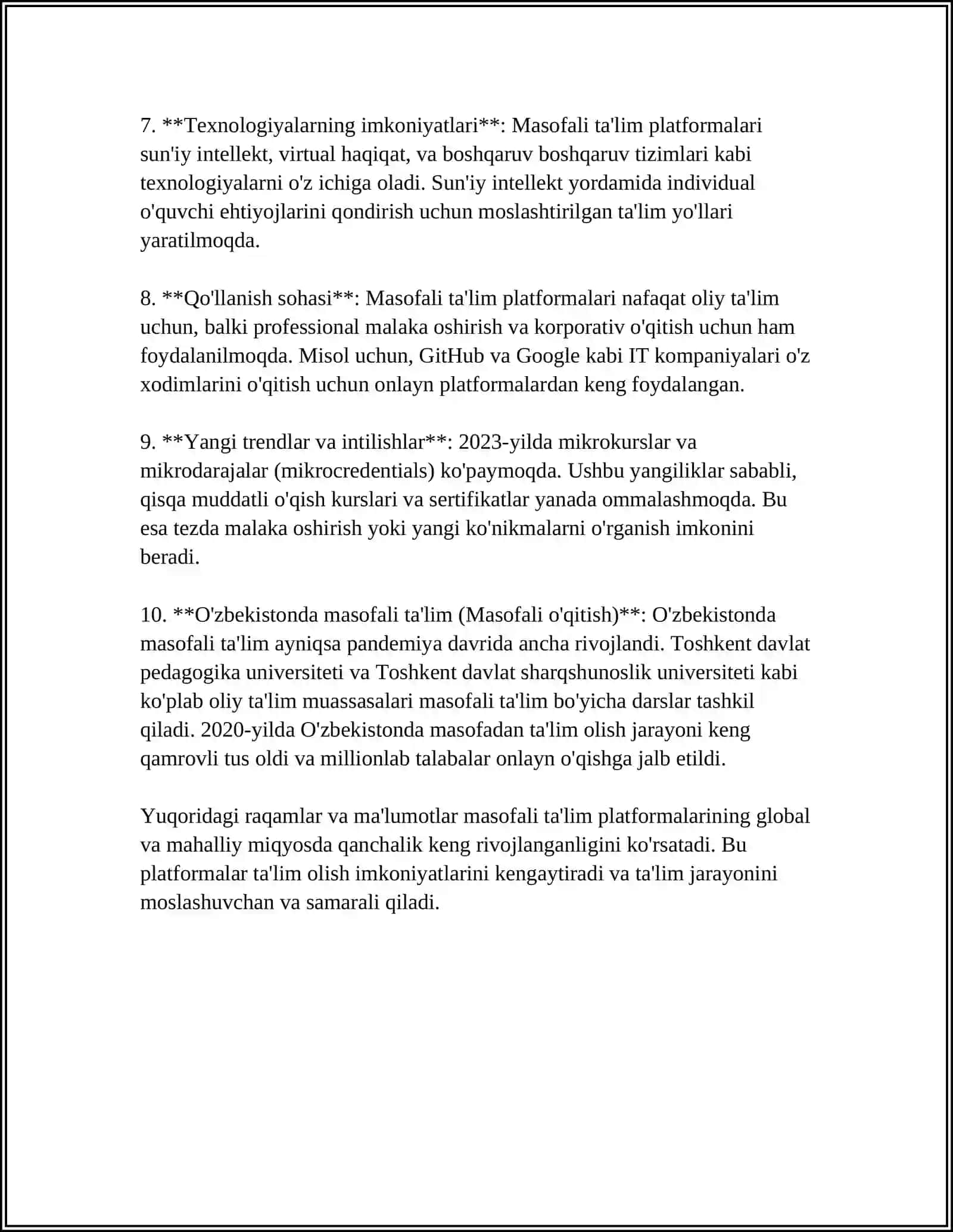 MASOFALI TAʼLIM TEXNOLOGIYALARIDAN FOYDALANISH 4