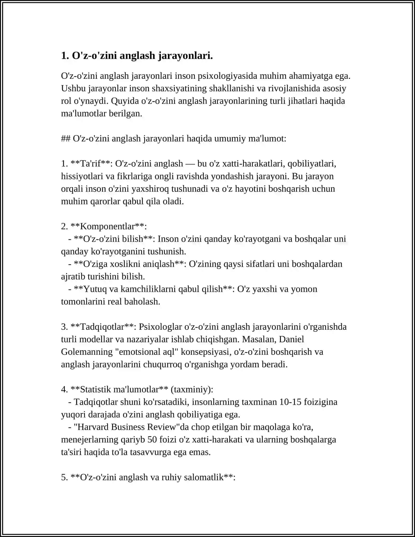 MAKTABGACHA YOSHDAGI BOLADA XULQ MOTIVLARINING RIVOJLANISHI VA O'ZIGA BAHO BERISHI VA SHAKILLANISHI 4