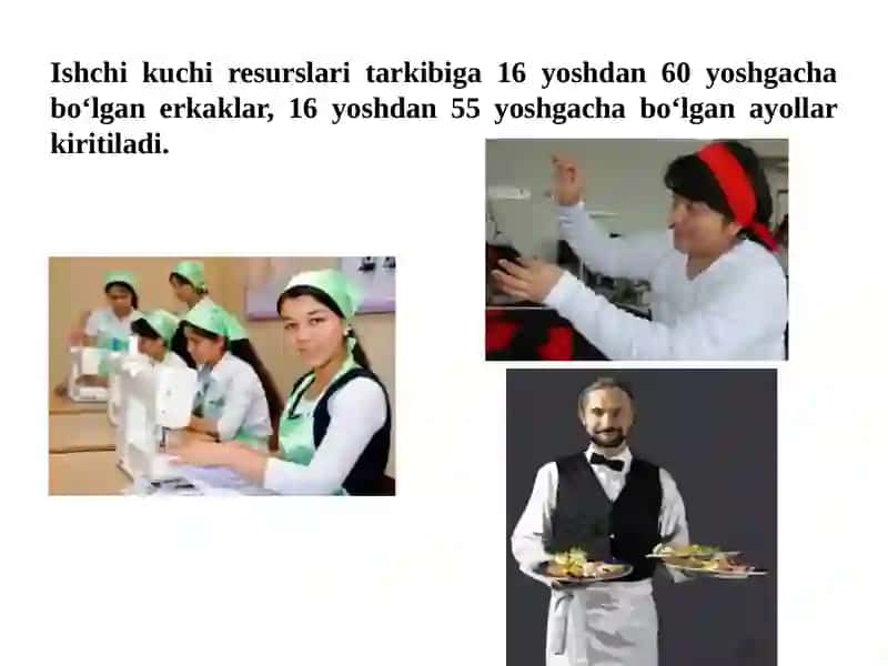 ISHCHI KUCHI, UNING BANDLIGI VA ISHSIZLIK 4