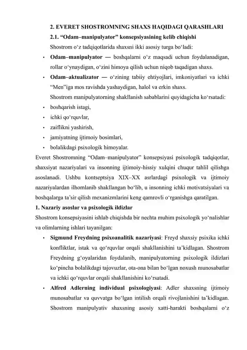 Anti-Karnegi Konsepsiyasi va Manipulyativ Xulqning Psixologik Mexanizmlari 4