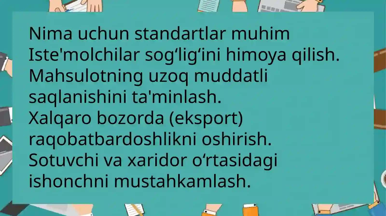 QURITILGAN MEVA VA SABZAVOT MAHSULOTLARI STANDARTLARINI O‘RGANISH 4