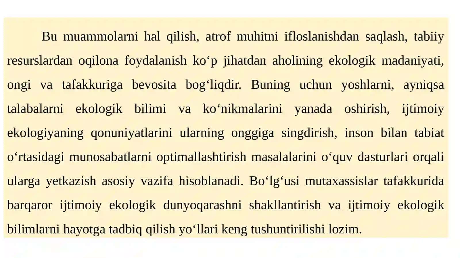 Global ekologik inqirozni yuzaga kelish sabablari 4