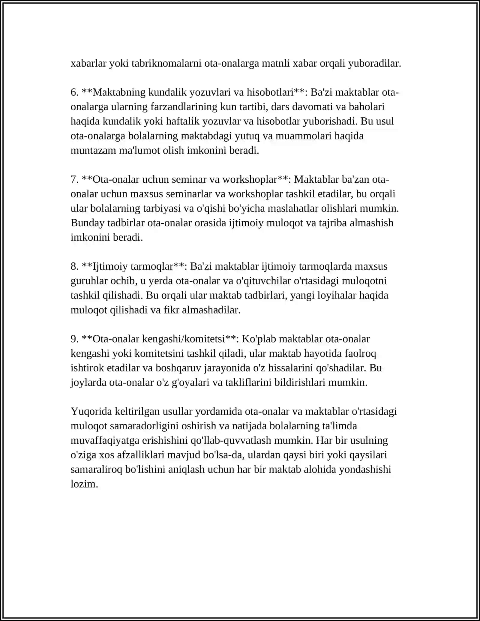MUSTAQIL ISH: OTA ONALAR VA MTM HAMKORLIK 4