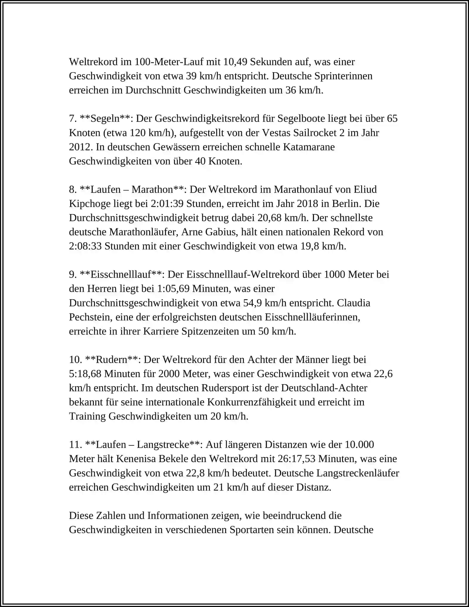 REFERAT Thema: SPORT UND REKORDE 4