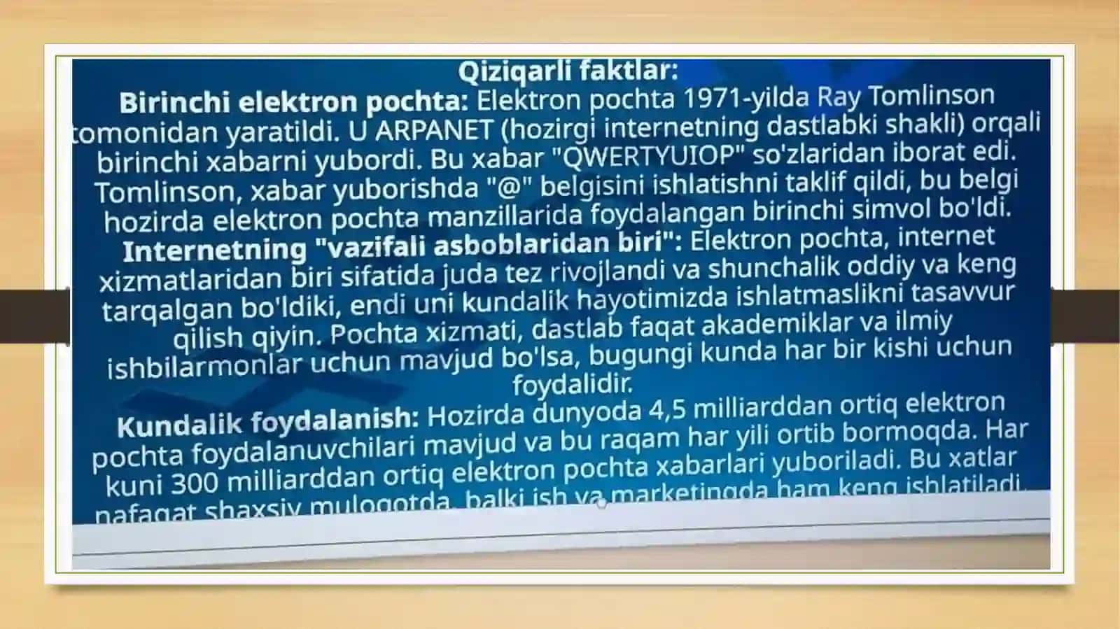 Elektron pochta va ijtimoiy tarmoqlar 4