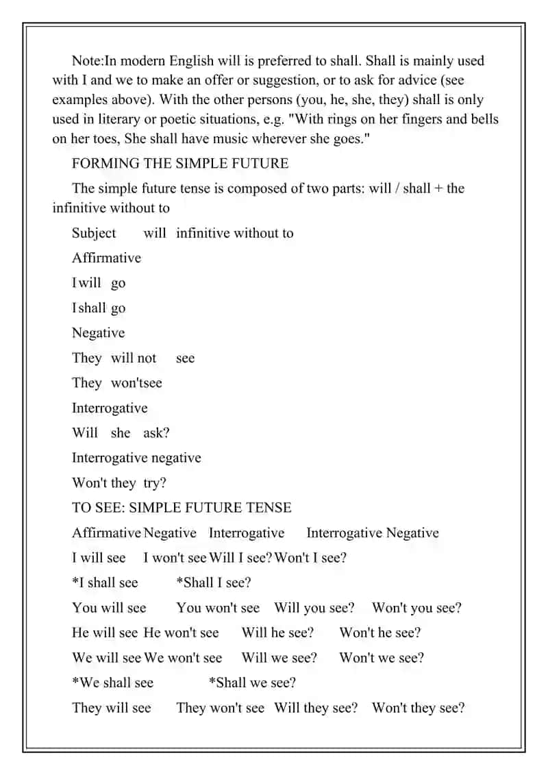 Oddiy kelasi zamonning yasalishi (The Simple Future Tense) 4