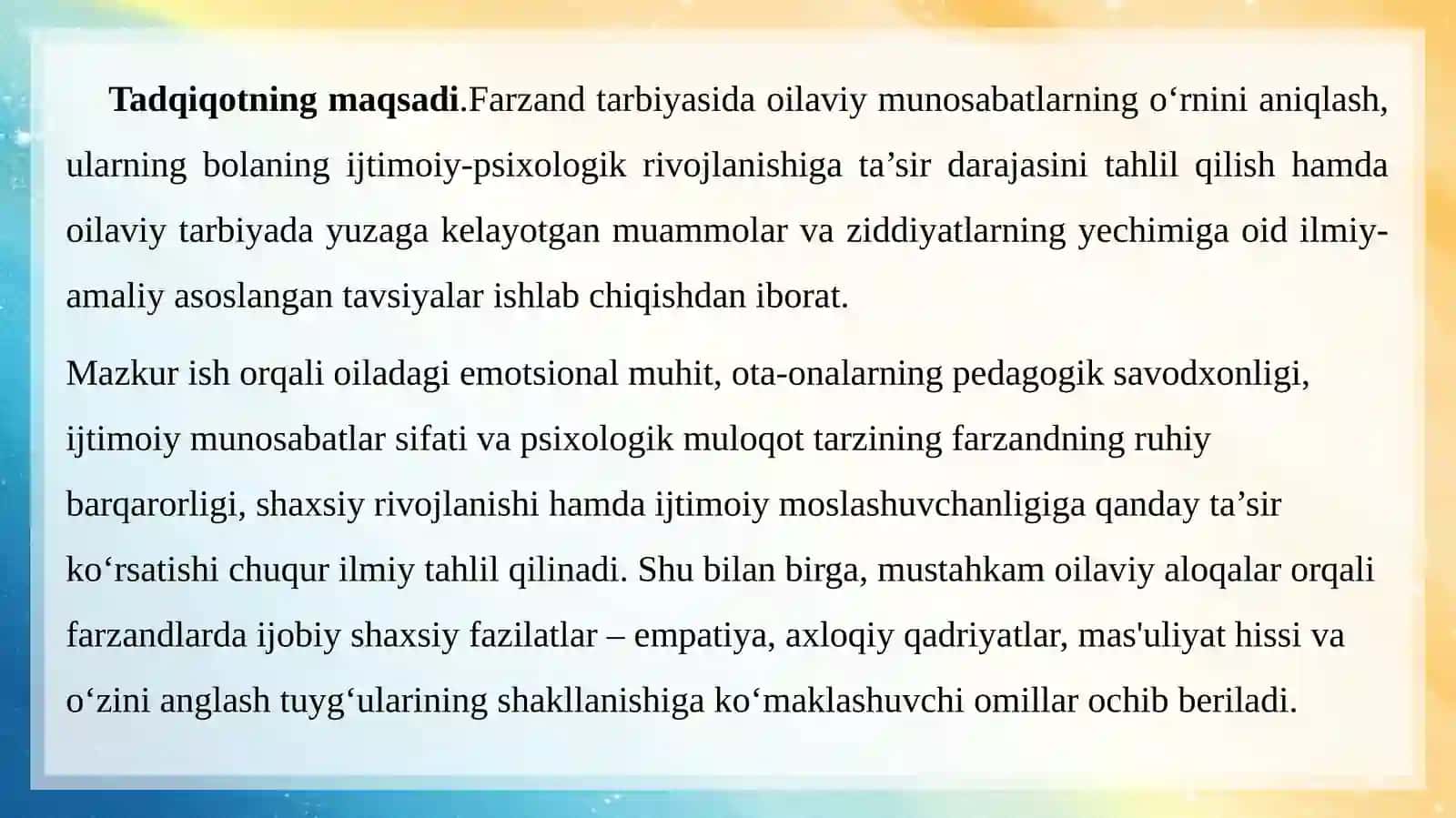 Mavzuning dolzarbligi 4