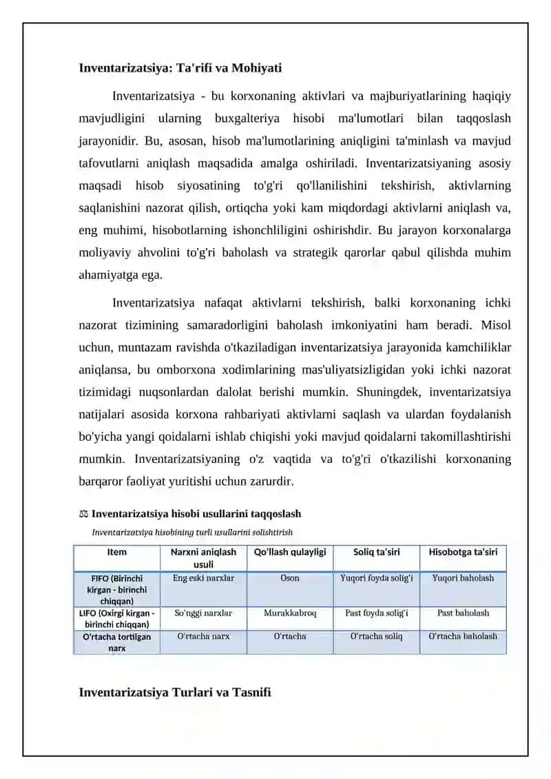 Tovar-moddiy zaxiralar hisobi 4