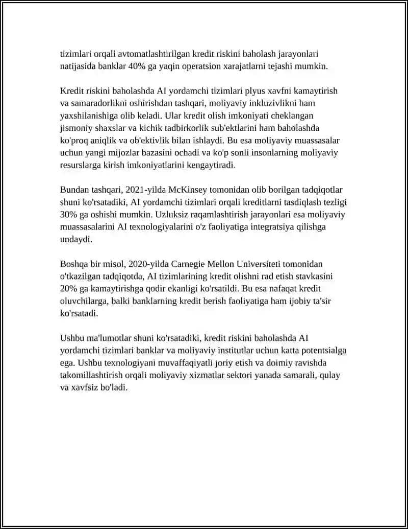 MOLIYAVIY QAROR QABUL QILISHDA AI YORDAMCHI TIZIMLAR 4