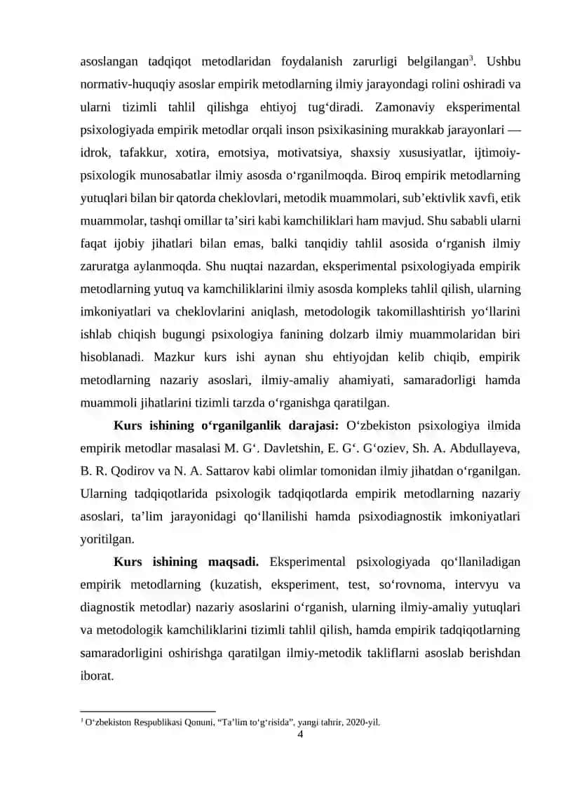 Eksperimental psixologiyada empirik metodlarning yutuq va kamchiliklari 4