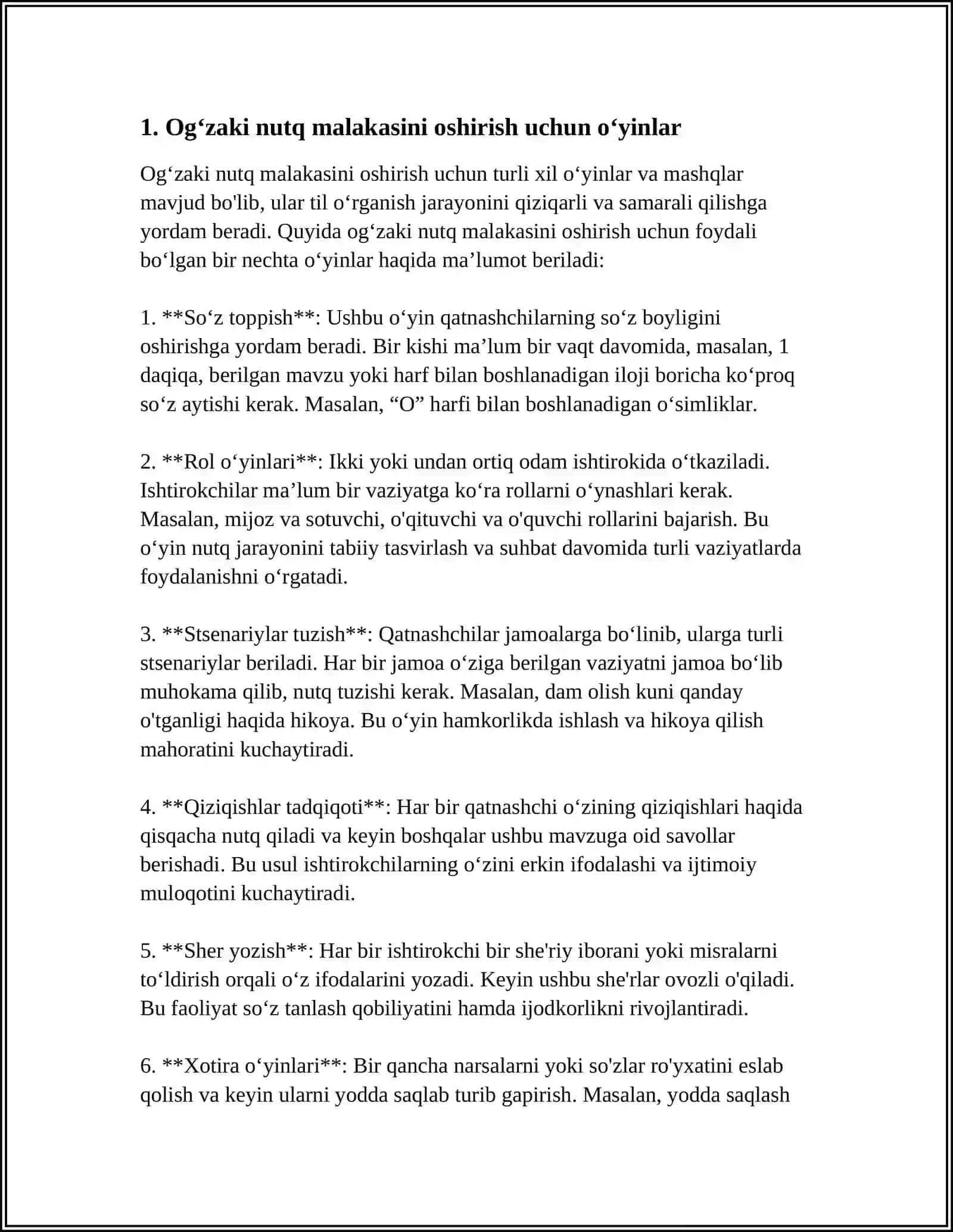 OʻQUVCHILARNING OGʻZAKI VA YOZMA NUTQINI OʻSTIRISHNING SAMARALI USULLARI 4