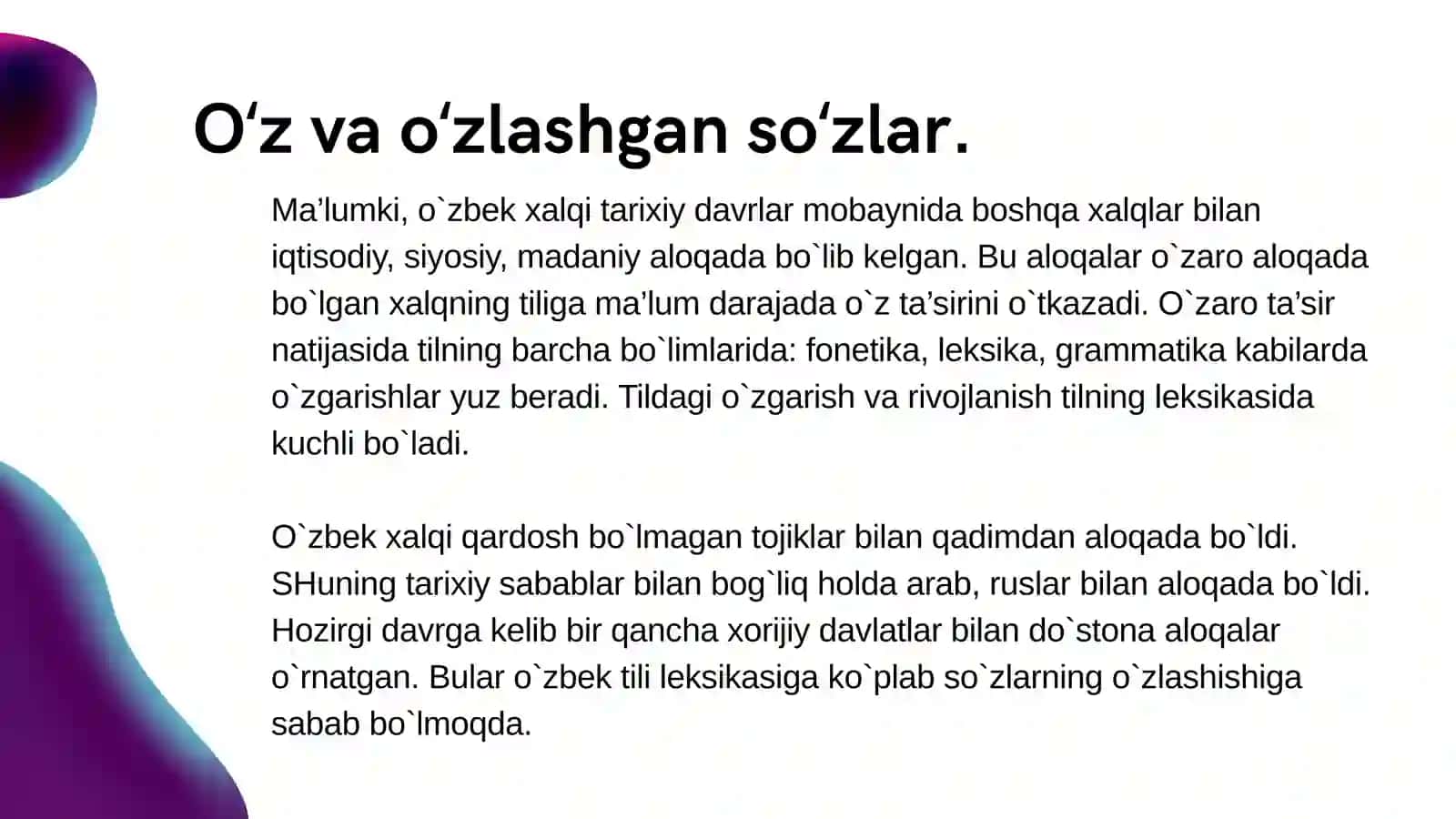 Oʻzbek tili leksikasi 4