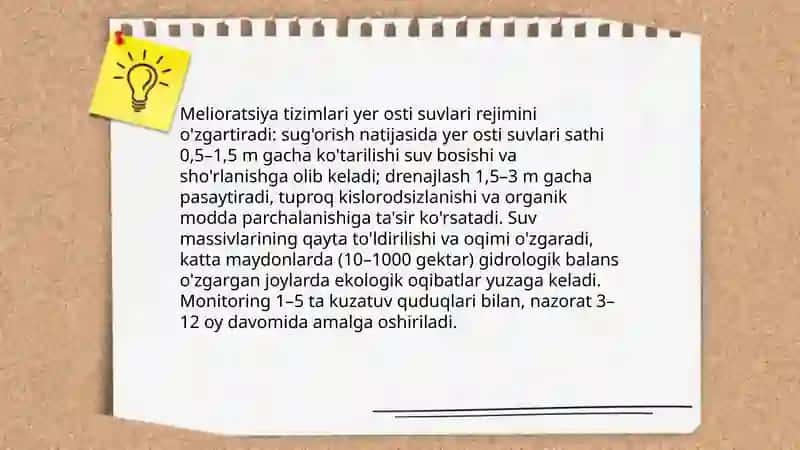 Melioratsiyaning tabiat komplekslariga ta'siri 4