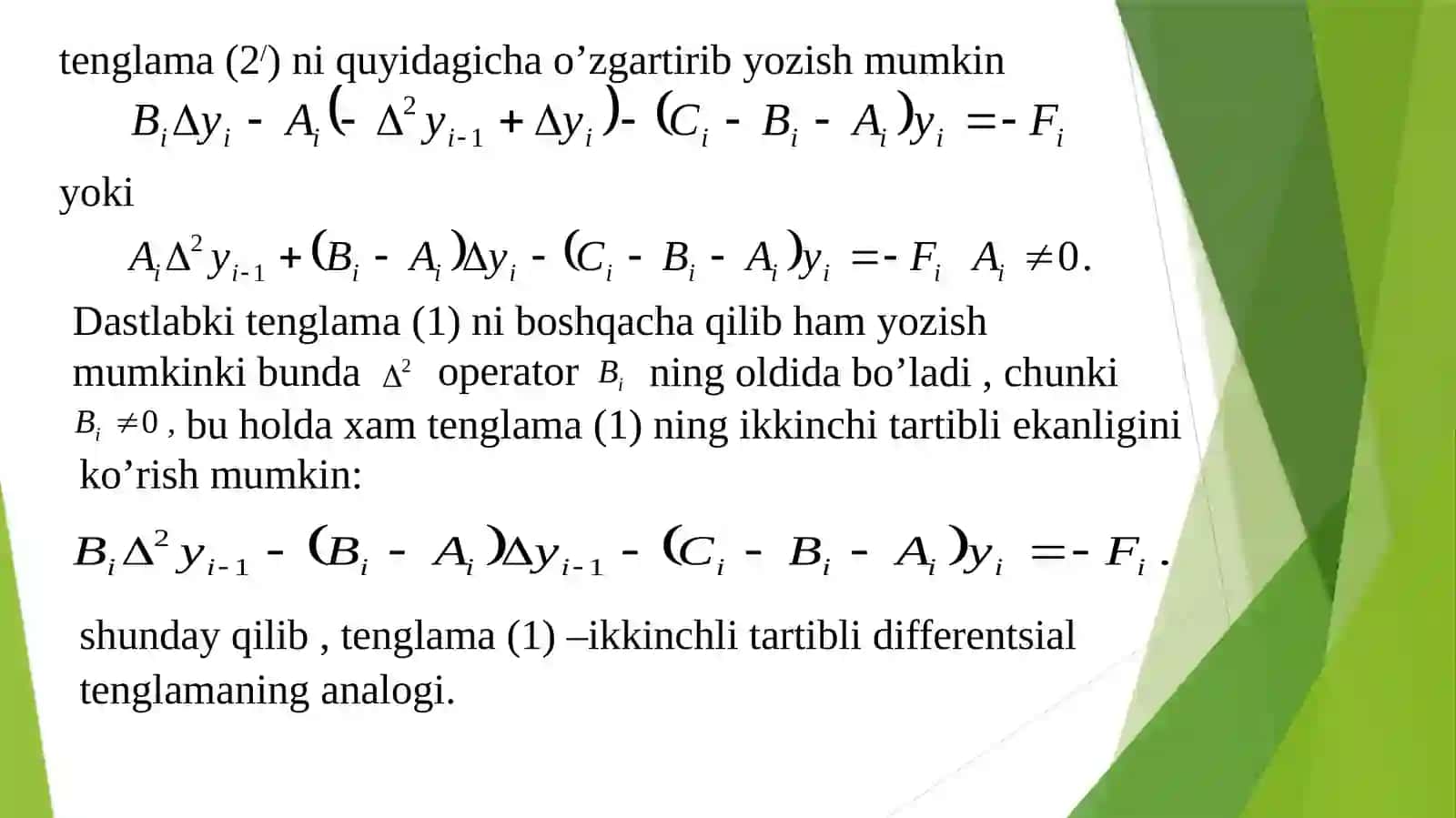 Ikkinchitartibli oddiy differentsial tenglamalar uchun ayirmali sxemalar 4