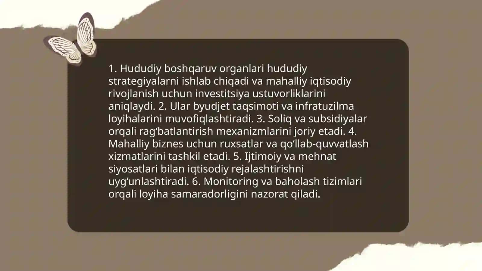 Davlatning mintaqaviy siyosati va hududiy boshqaruv organlari faoliyati 4