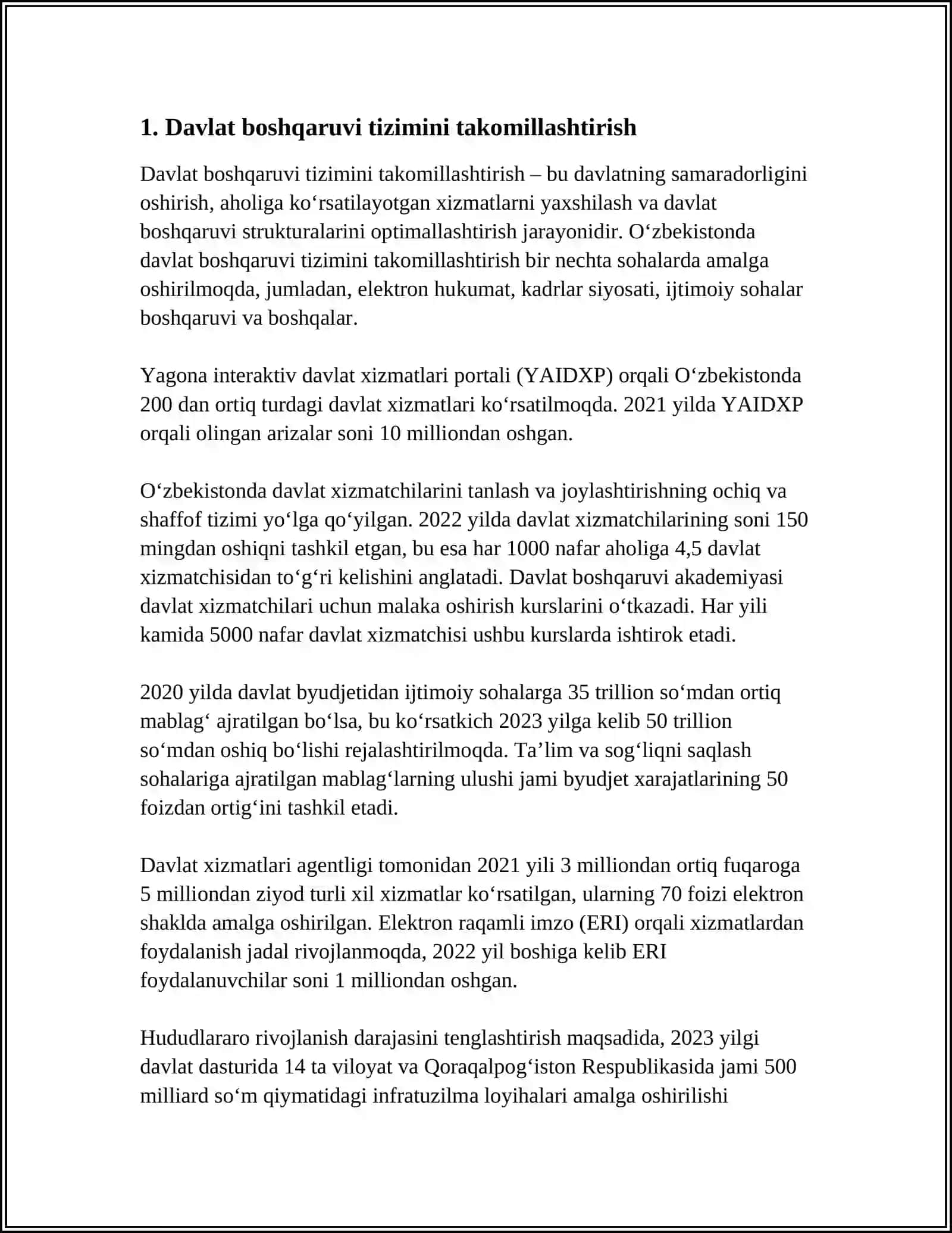 2017 – 2021-YILLARDA O‘ZBEKISTON RESPUBLIKASINI RIVOJLANTIRISHNING BESHTA USTUVOR YO‘NALISHI BO‘YICHA HARAKATLAR STRATEGIYASI 4