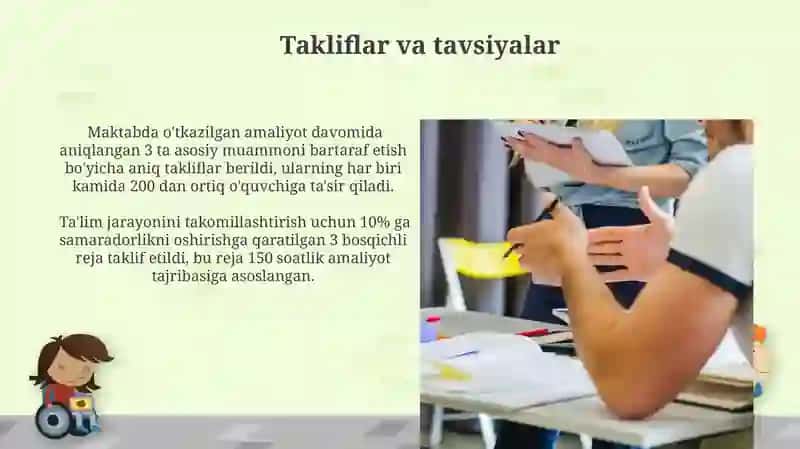 Amaliyot jarayonida bajarilgan ishlar yuzasidan hisobot taqdimoti tayyorlash 4