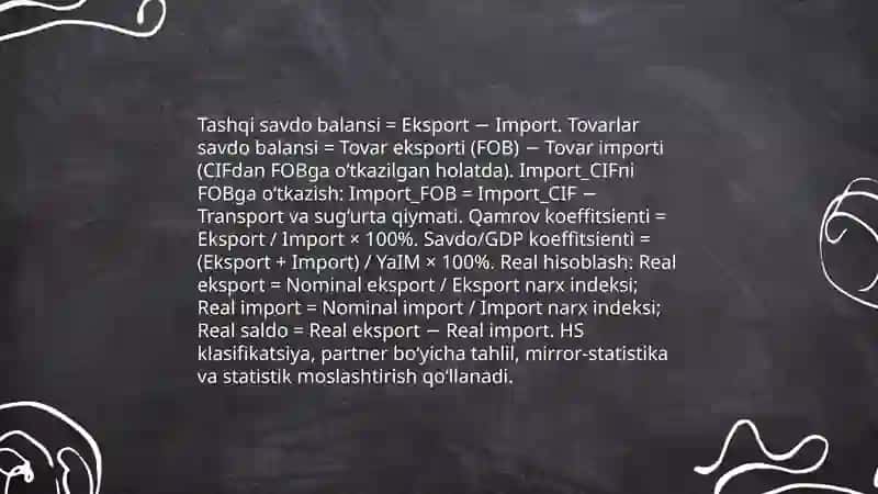 Tashqi Savdoda Tovarlar Importi va Eksporti I Statistik O‘rganish 4