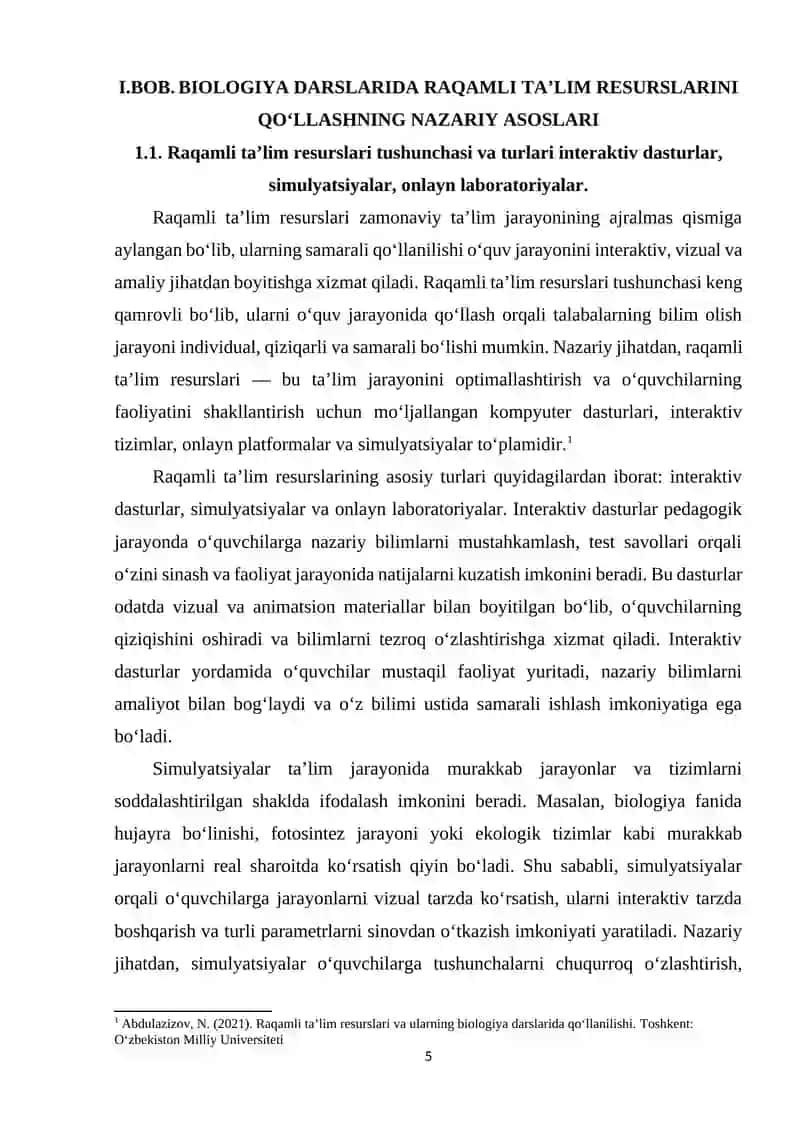 BIOLOGIYA DARSLARIDA RAQAMLI TA’LIM RESURLARIDAN FOYDALANISH STRATEGIYALARI 4