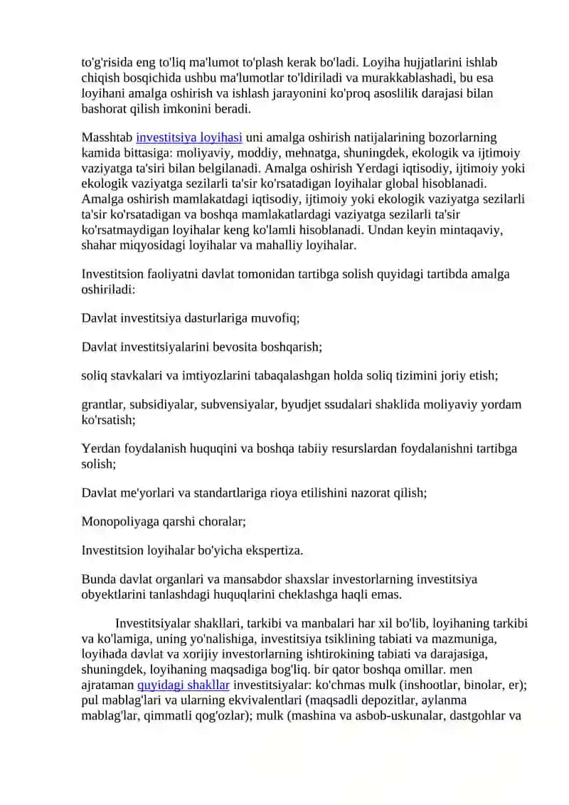 Sanoat korxonalarining investitsion samaradorligini oshirish chora-tadbirlari 4