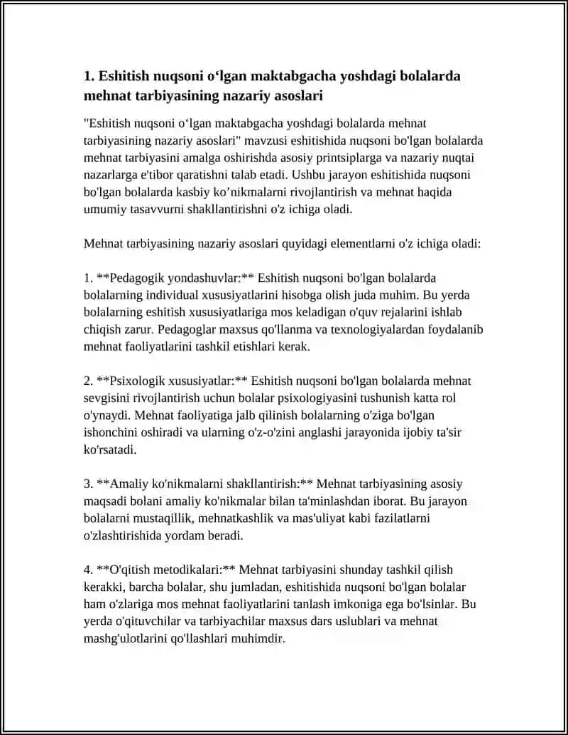Eshitishda Nuqsoni Bôlgan Maktabgacha Yoshdagi Bolalarning Mehnat Tarbiyasi 4
