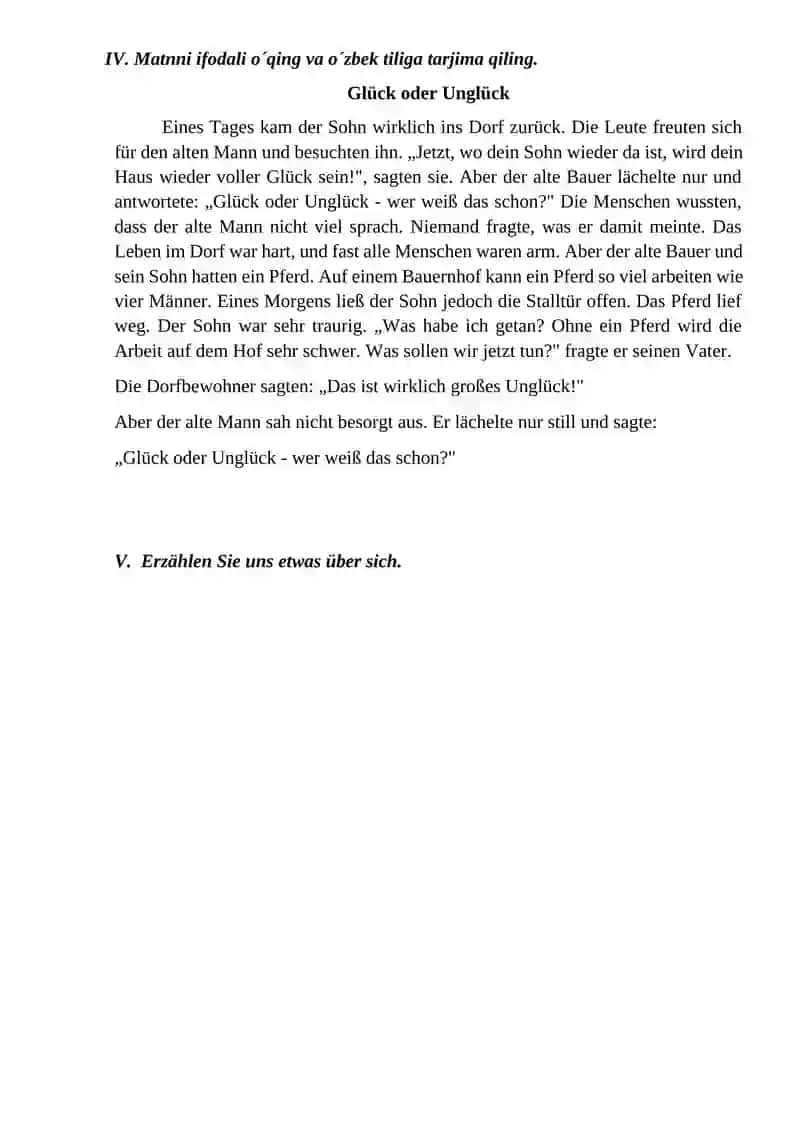 IKKINCHI XORIJIY TIL (INGLIZ TILI) YO’NALISH III-BOSQICH TALABALARI UCHUN YAKUNIY NAZORAT TOPSHIRIQLARI 4