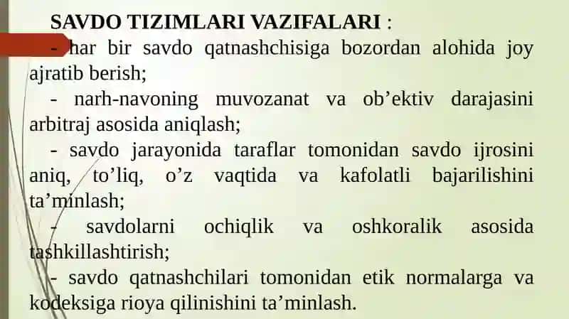Moliya Bozori Savdo Tizimlari va Ularning Faoliyati 4
