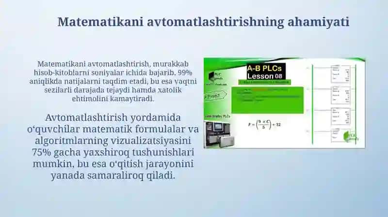 Matematikani avtomatlashtirish 4