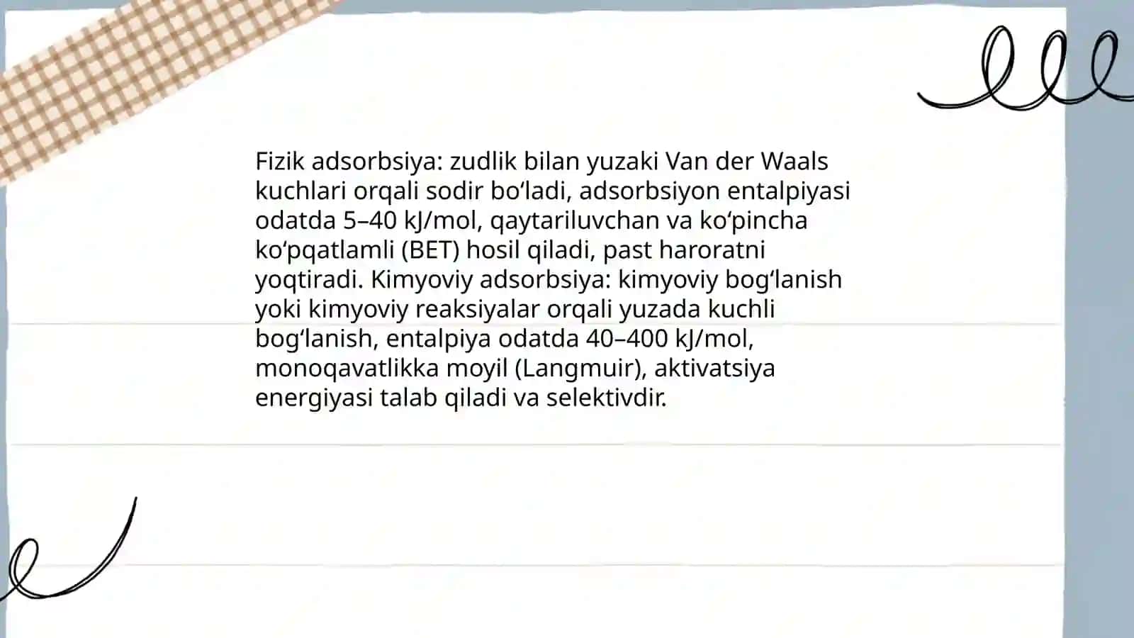 Adsorbsiya va Absorbsiya mavzusi 4