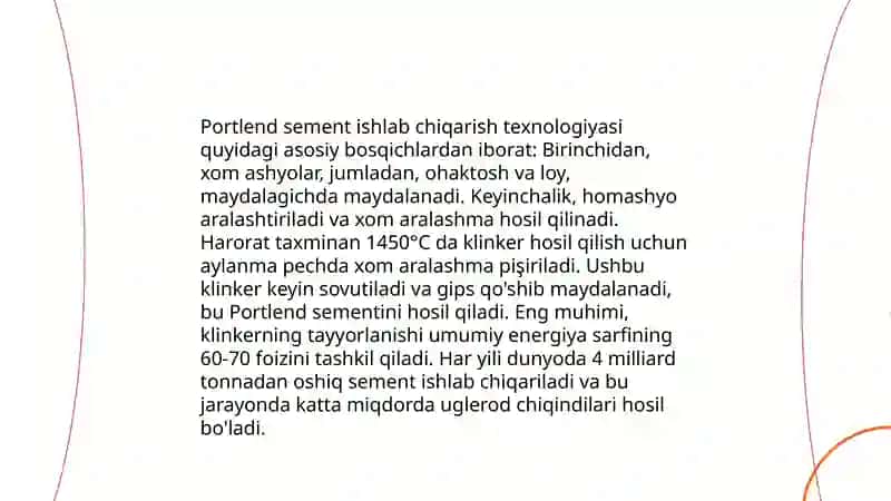 Sement ishlab chiqarishni zamonaviy usullari 4