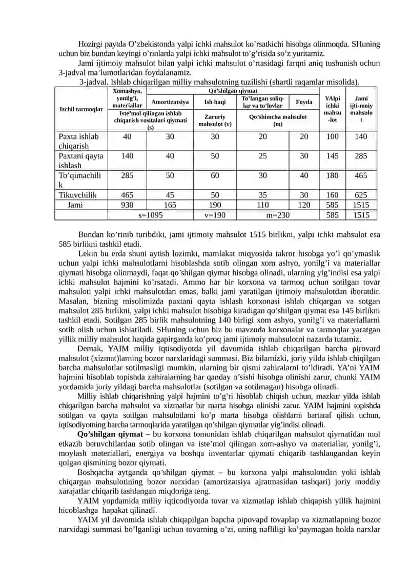 Milliy mahsulotning mazmuni,tarkibiy qismlari va uning harakat shakllari 4