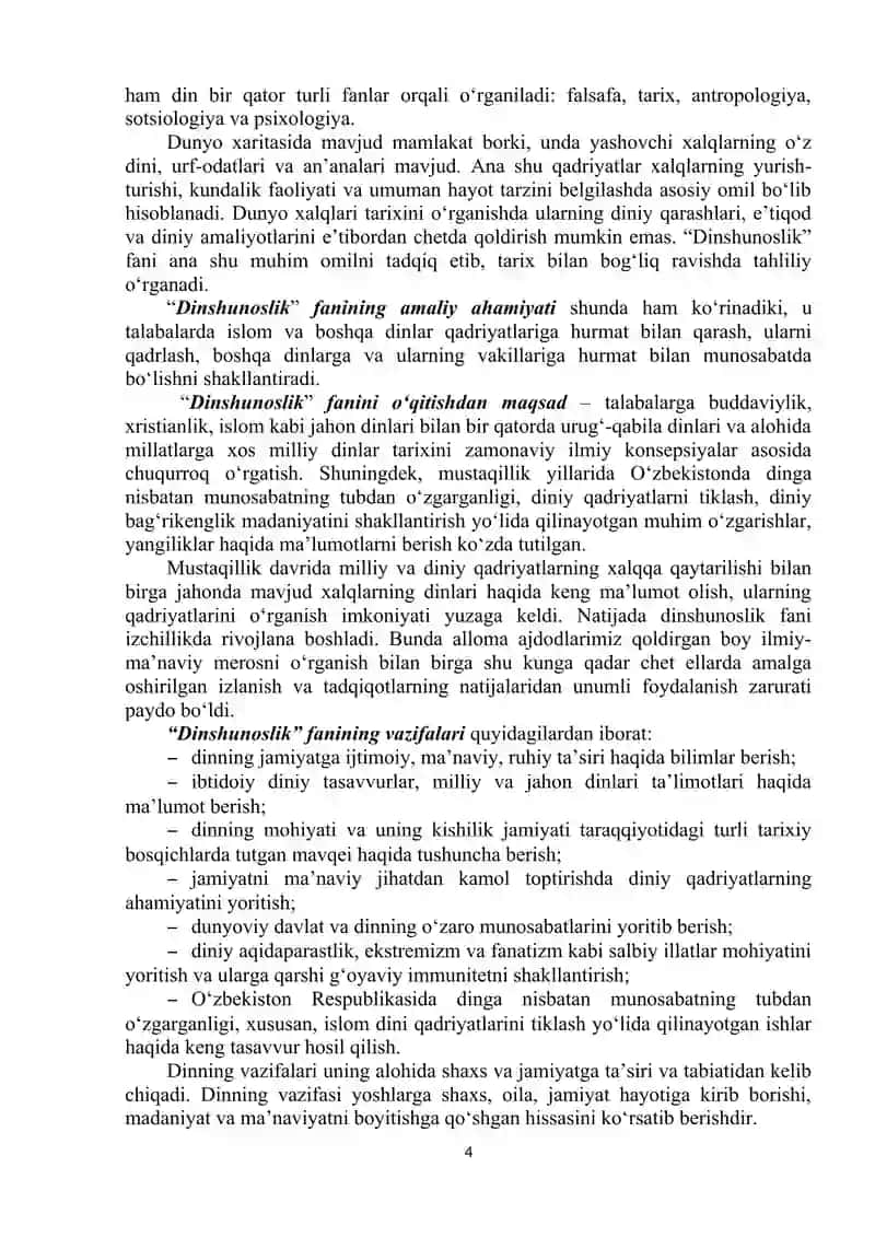 Dinning ijtimoiy madaniy hodisa sifatidagi ahamiyati 4