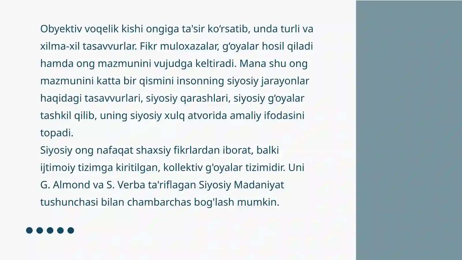 IJTIMOIY GURUHLAR VA ETNIK JAMOALARDA SIYOSIY ONG VA MANFAATLAR 4